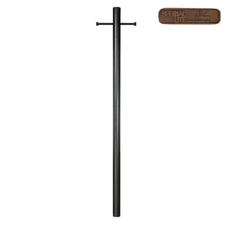 Craftmade 7 Ft. Smooth Aluminum Direct Burial Post With Ladder Rest-Copper 400-CP